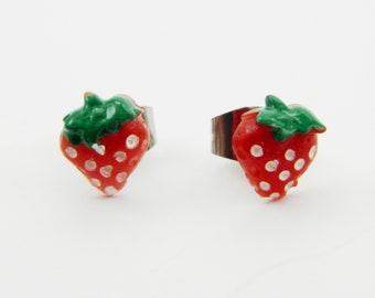 Vintage Strawberry Stud Earrings