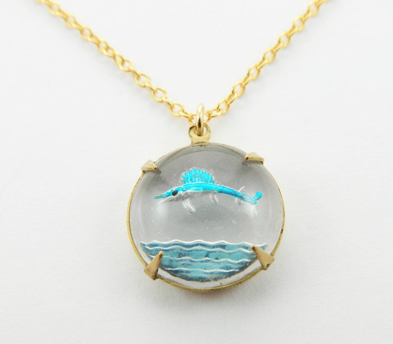 Vintage Swordfish Necklace Etsy