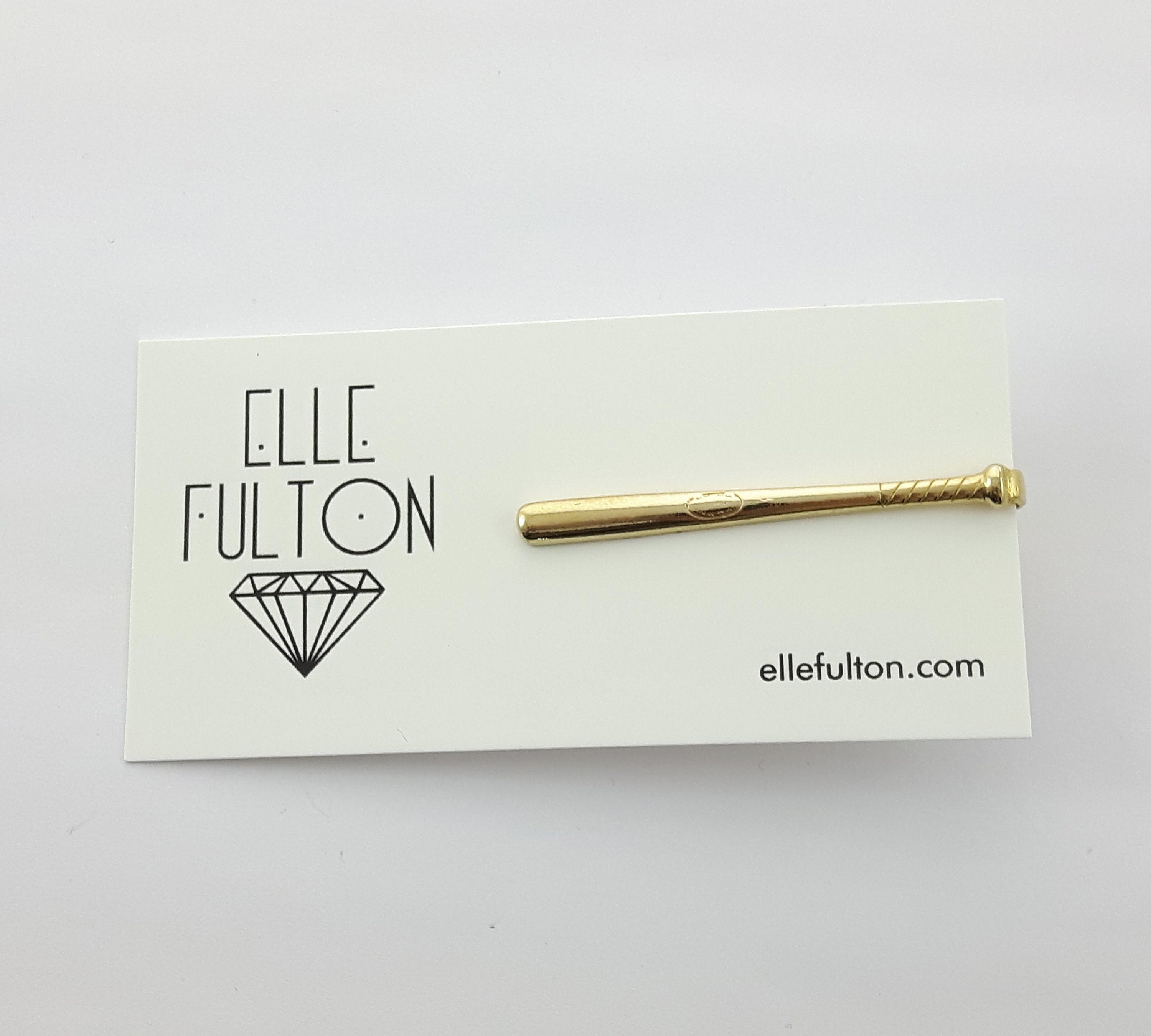 Gold Baseball Bat Tie Clip Etsy