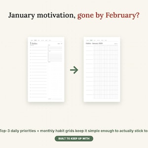 2026 2027 Digital Planner for reMarkable Paper Pro Move | Hyperlinked Daily Weekly Monthly Planner, Meeting Notes, Projects, Habits PDF image 7
