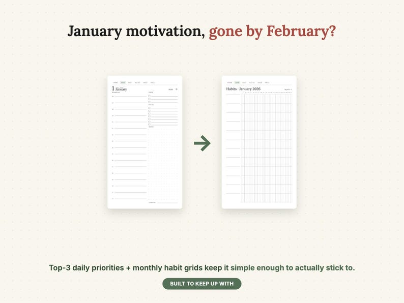 2026 2027 Digital Planner for reMarkable Paper Pro Move | Hyperlinked Daily Weekly Monthly Planner, Meeting Notes, Projects, Habits PDF image 7