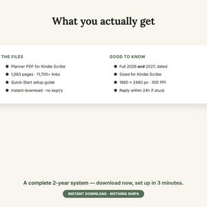 Planificador digital 2026-2027 para Kindle Scribe / Planificador diario, semanal y mensual con hipervínculos, notas de reuniones, diario, registro de hábitos (plantilla PDF) imagen 8