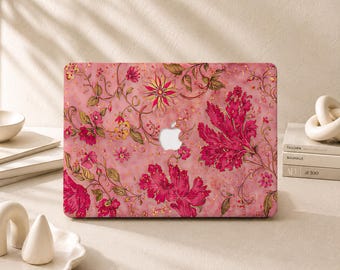 Étui rose Bloom pour MacBook Air 2026 M5, MacBook Pro 16/15/14/13 pouces, MacBook Air 15/13 pouces, MacBook Neo A18 et MacBook Retina 15/13 pouces.