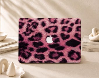 Pinkfarbene Leoparden-MacBook-Hülle für MacBook Air 2026 M5, MacBook Pro 16/15/14/13 Zoll, MacBook Air 15/13 Zoll, MacBook Neo A18, MacBook Retina 15/13 Zoll
