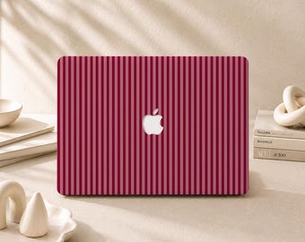 Red Striped Macbook Case for Macbook Air 2026 M5,Macbook Pro 16/15/14/13 inch,Macbook Air 15/13 inch,Macbook Neo A18,Macbok Retina15/13 inch
