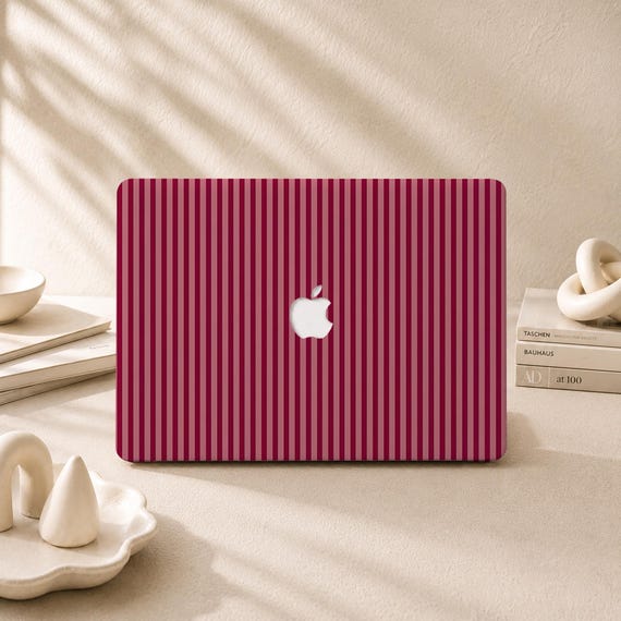 Red Striped Macbook Case for Macbook Air 2026 M5,Macbook Pro 16/15/14/13 inch,Macbook Air 15/13 inch,Macbook Neo A18,Macbok Retina15/13 inch