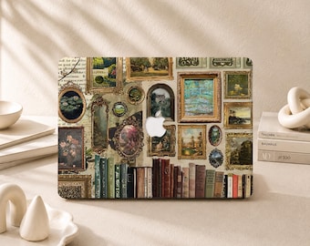 Vintage schilderij Macbook-hoes voor Macbook Air 2026 M5, Macbook Pro 16/15/14/13 inch, Macbook Air 15 inch, Macbook Neo A18, Macbook Retina 15 inch