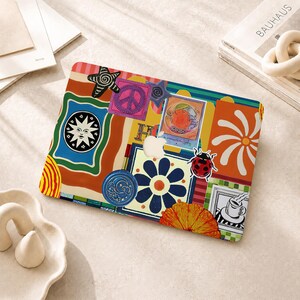 Retro patchwork Macbook-hoes voor Macbook Air 2026 M5, Macbook Pro 16/15/14/13 inch, Macbook Air 15/13 inch, Macbook Neo A18, Macbook Retina 15 inch