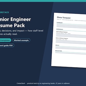 CV-paket för senior mjukvaruingenjör | ATS-vänliga mallar (PDF-guide)