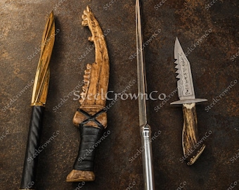 Set de réplicas de utilería de Supernatural / Ángel, Arcángel y Primera Espada, Cuchillo Demoníaco de Ruby / Réplica fiel a la pantalla, Regalo para él