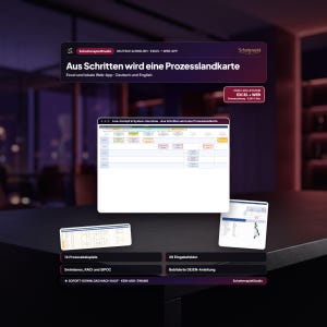 Flussdiagramm-Planer für Excel und den Browser - Abläufe, Zuständigkeiten und Prozessvorlagen [DE/EN]