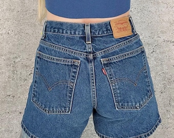 1990's, Vintage Levi's Jean Cutoffs, 501 Cutoff Shorts, Levis