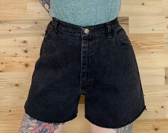 Wrangler Black Denim Cut Off Jean Shorts / Size 30