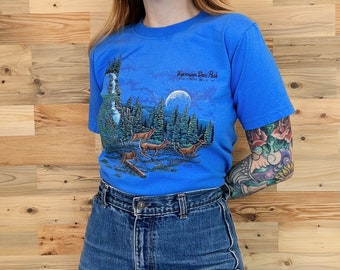 Wisconsin Deer Park Vintage 90's San Segal Travel T-Shirt Tee Shirt