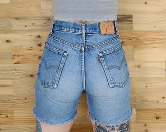 Levi's 701 Student Fit Vintage Cut Off Jean Shorts / Size 24 25 XS