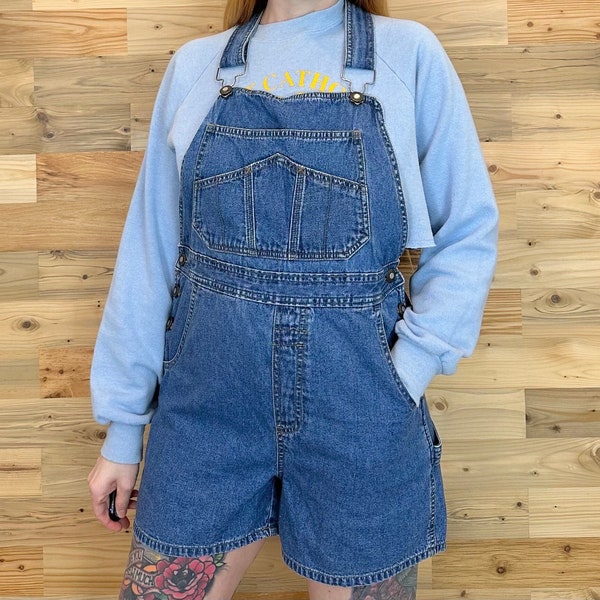 90's Bugle Boy Vintage Denim Dungarees Overalls Shorts