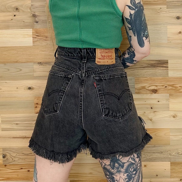 Levi's Vintage Black Jean Cut Off Shorts / Size 30