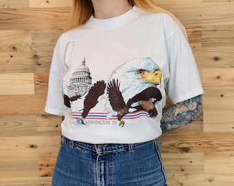 80's Washington DC Vintage Travel Souvenir Tee Shirt T-Shirt