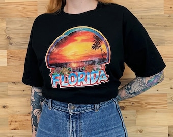 70's Vintage Florida Kitsch Travel Beach Tee Shirt T-Shirt