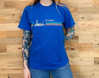 80's Chicago Paper Thin Soft Vintage Travel Tee Shirt