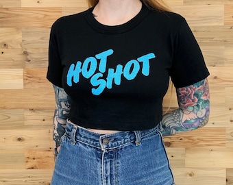 80's Vintage Hot Shot Crop Top Tee Shirt