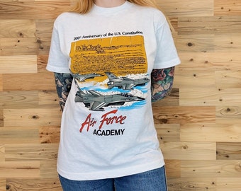 80's Vintage Air Force Academy U.S. Constitution Tee Shirt T-Shirt