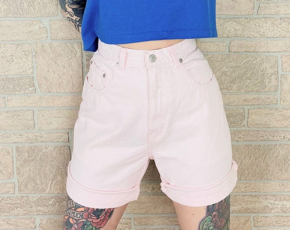 Jordache Pastel Pink High Rise Jean Shorts / Size 28