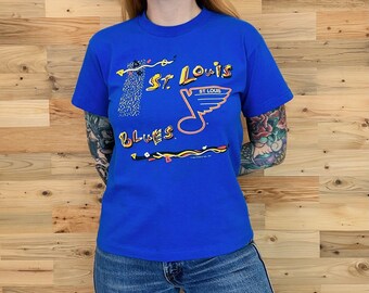 90's Vintage St. Louis Blues NHL Tee Shirt T-Shirt