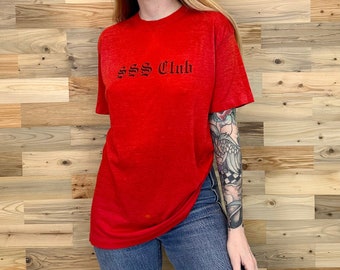 1970's Retro SSS Club Paper Thin Vintage Tee