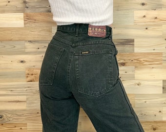 Vintage H.I.S. Dark Green 90's Jeans / Size 26