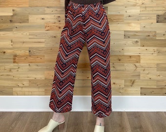 70's Vintage Retro Comfy Pull-On Lounge Pants / Size Small