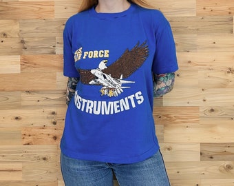 80's Vintage U.S. Air Force Instruments Eagle Tee Shirt T-Shirt