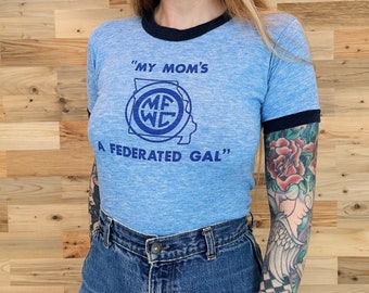 T-shirt femme militante féministe vintage des années 70