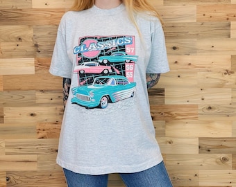 90's Vintage Classic Cars 50's Antique Models Old School Tee Shirt T-Shirt