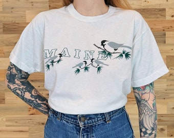 Vintage Maine Soft and Thin Travel Tee Shirt T-Shirt