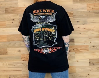 Vintage Daytona Bike Week 2003 Motorcycle Biker Tee Shirt T-Shirt