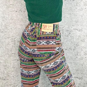Bongo Jeans Vintage High Rise Southwestern Striped Print Jean / Size 25 26