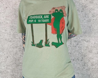 90's Funny Vintage Toadsuck Arkansas Tee Shirt T-Shirt