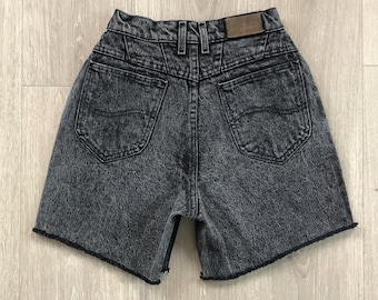 Pantalones cortos vaqueros Lee Riders de talle alto estilo vintage / Talla 23
