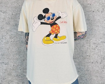 70's Mickey Mouse Walt Disney Velva Sheen Las Vegas Tee Shirt T-Shirt