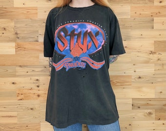 Styx Vintage 1996 Return to the Paradise Theatre Rock Tour Tee Shirt T-Shirt