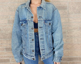 faded denim trucker jacket