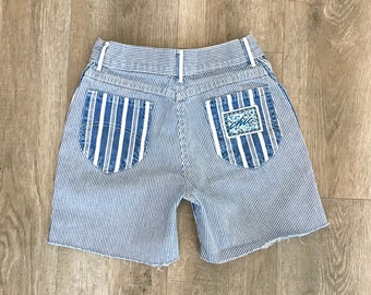 Short Jean à rayures chic / Taille 21 22 XXS