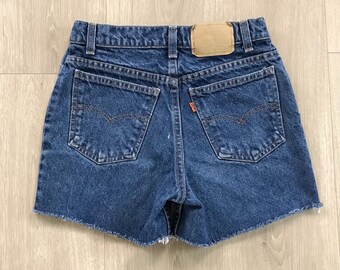 Levi's 705 Orange Tab Cut Off Vintage Jean Shorts / Size 24