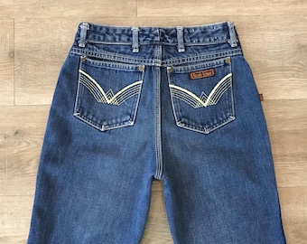 Jeansy vintage z lat 70. Bonjour High Rise / rozmiar 24