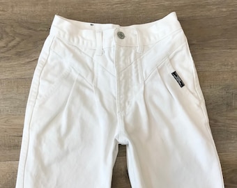 Vintage Ozark Mountain Western White Denim Jeans / Size 21 XXS