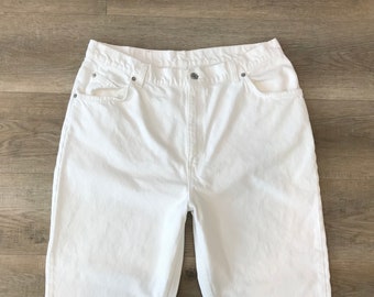 Levi's Vintage Orange Tab White Denim Jeans / Size 34 35