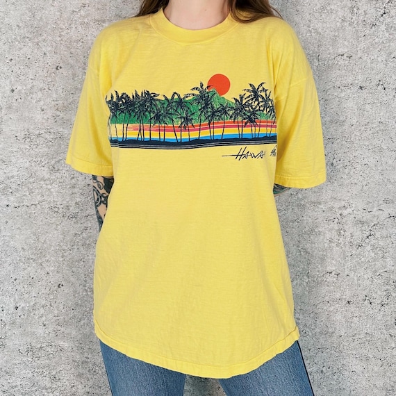 70's Original Vintage Poly Tees Hawaii Travel Destination T Shirt