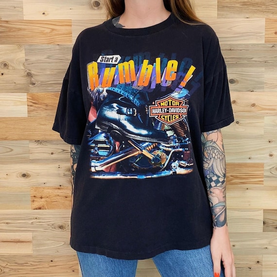 Harley Davidson Vintage 1988 Biker Motorcycle T Shirt Tee