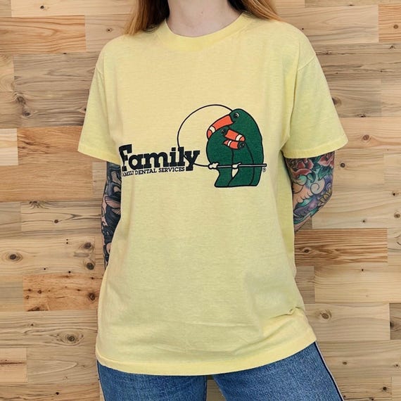 70's Vintage Soft Worn Family Dental Services Retro Tee Shirt